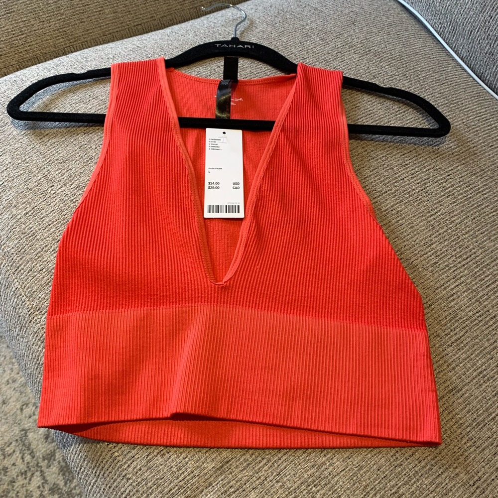 Red crop top